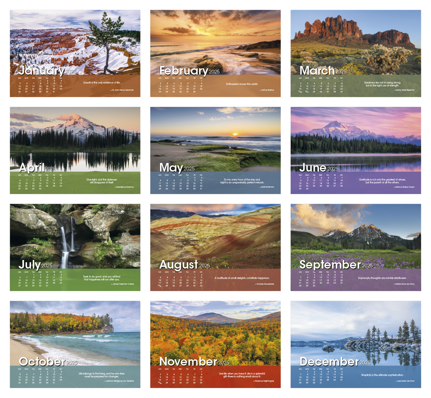 Triumph® Calendars Scenic Moments Large Desk Calendar 22