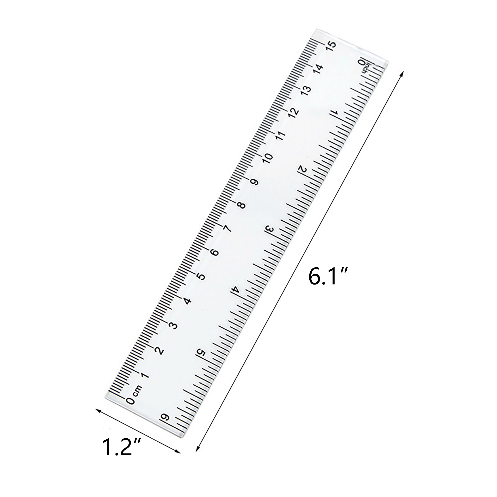 8 Inch Clear Plastic Ruler Straight Measuring Tool 7