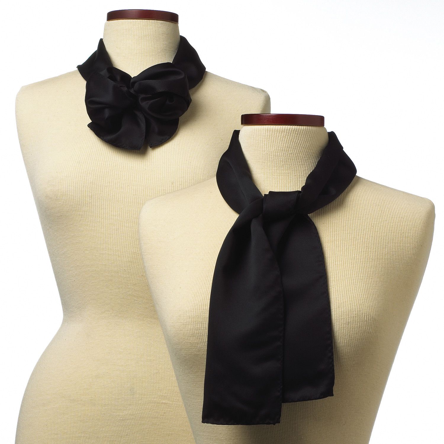 Black Silk Scarf - 10"x54" 2