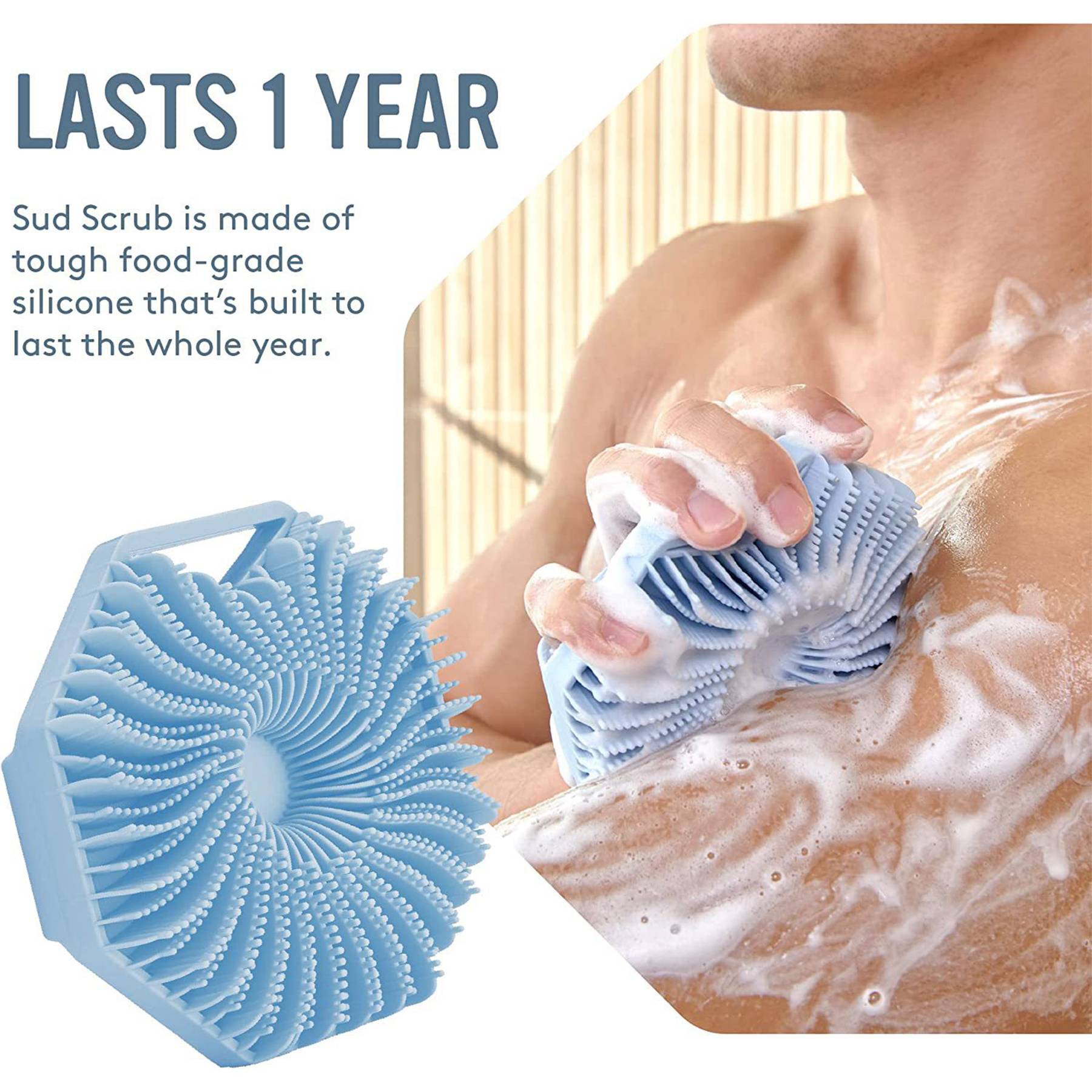 Polygonal Silicone Bath Brush 3