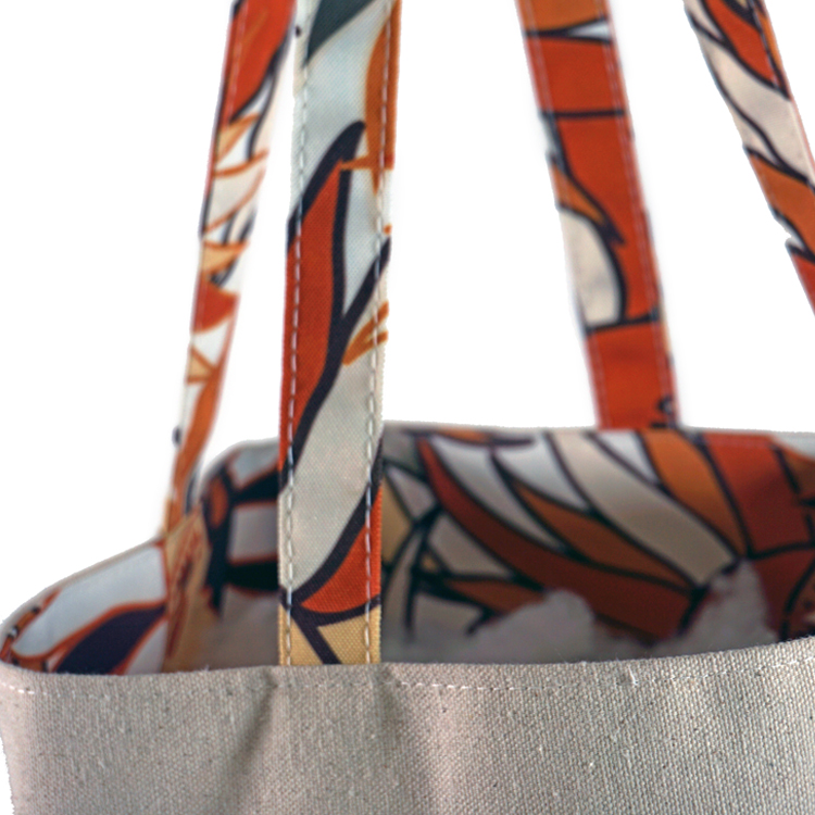 Bottom Gusset Cotton Tote, with Sublimated Handles & Liner 8