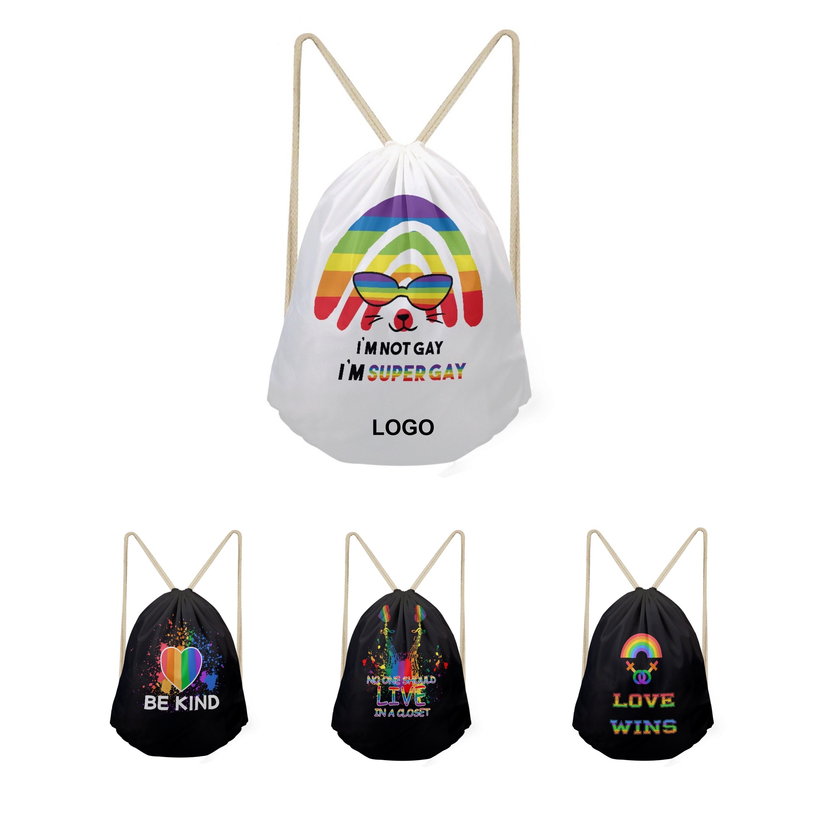 Pride Drawstring Bag (direct import) 2