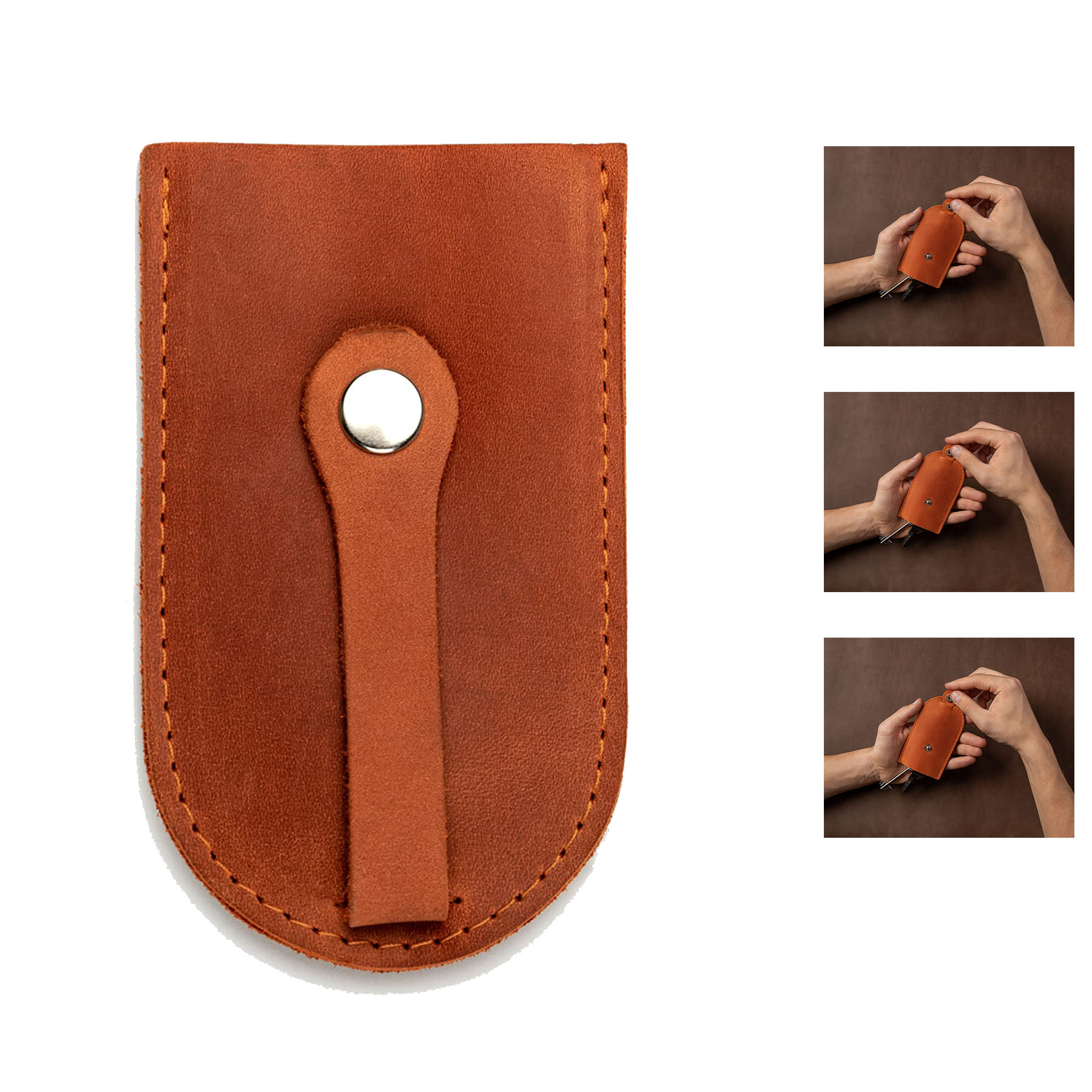 Minimalist Leather Keychain 2