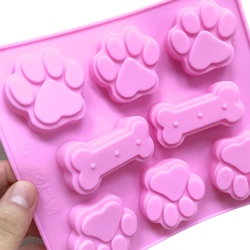 Silicone Molds with Puppy Dog Paw and Bone 2