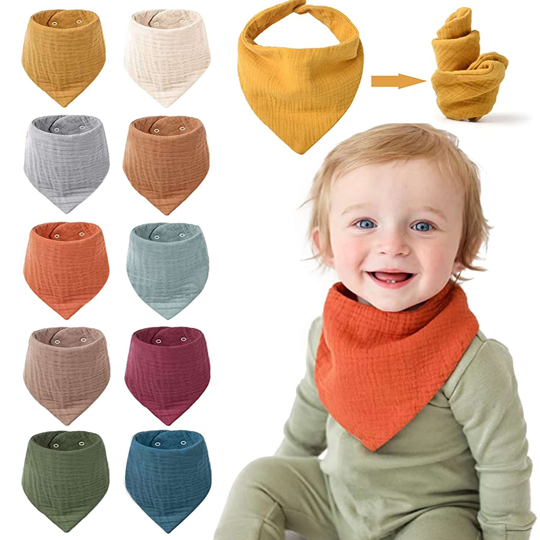 Baby Cotton Bibs 2