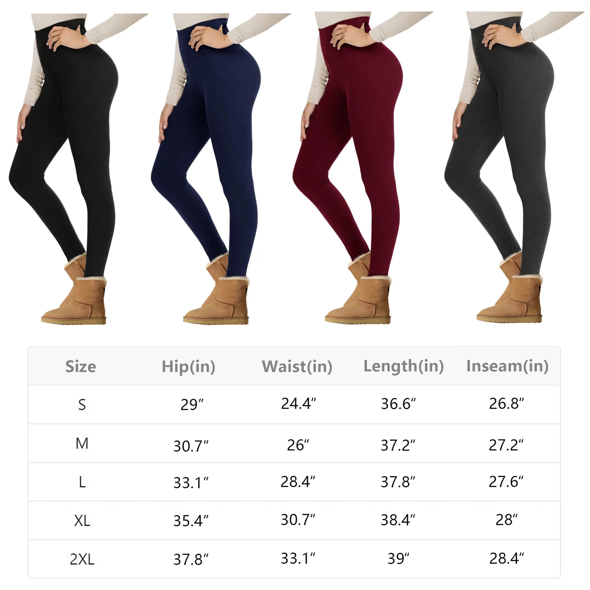 Women's Fleece Lined Thermal Leggings With Stretch 9