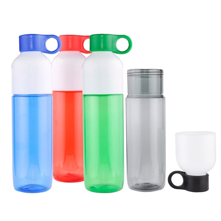 24 oz Clear Color Water Bottle With Dual Openings 2