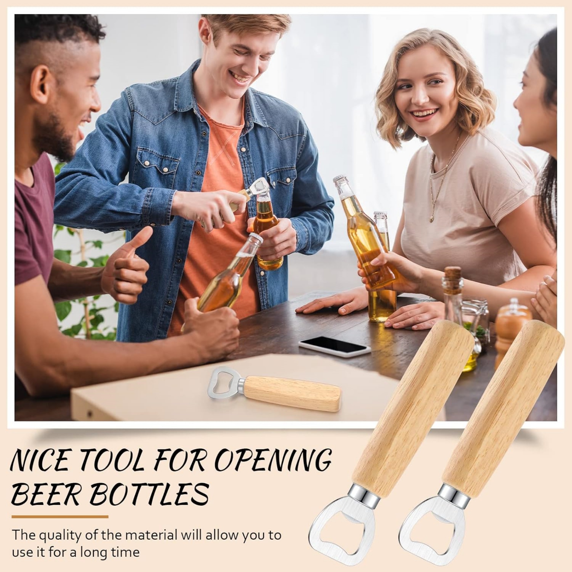 Wood Handheld Bottle Opener 2