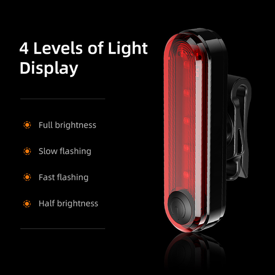 USB Rechargeable Bike Tail Light – High-Intensity Red LED Fits Bike, Helmet & Backpack 7