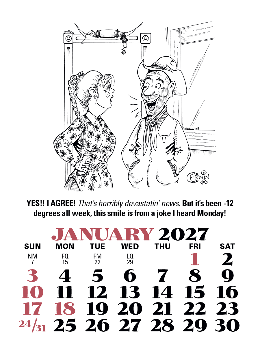 Triumph® Calendars Press-N-Stick Cowboy Calendar 617