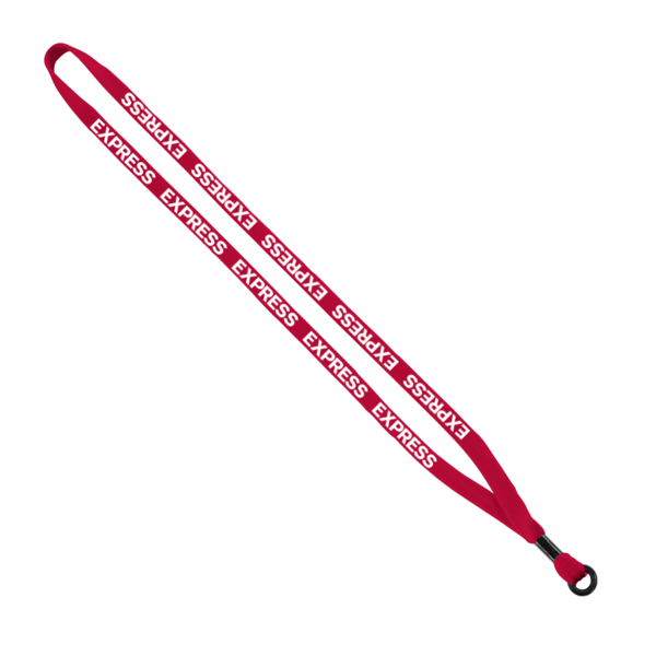 1/2" Cotton Lanyard with Metal Crimp & Split-Ring 66