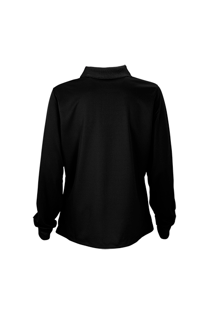 Women's Vansport Omega Long Sleeve Solid Mesh Tech Polo 55