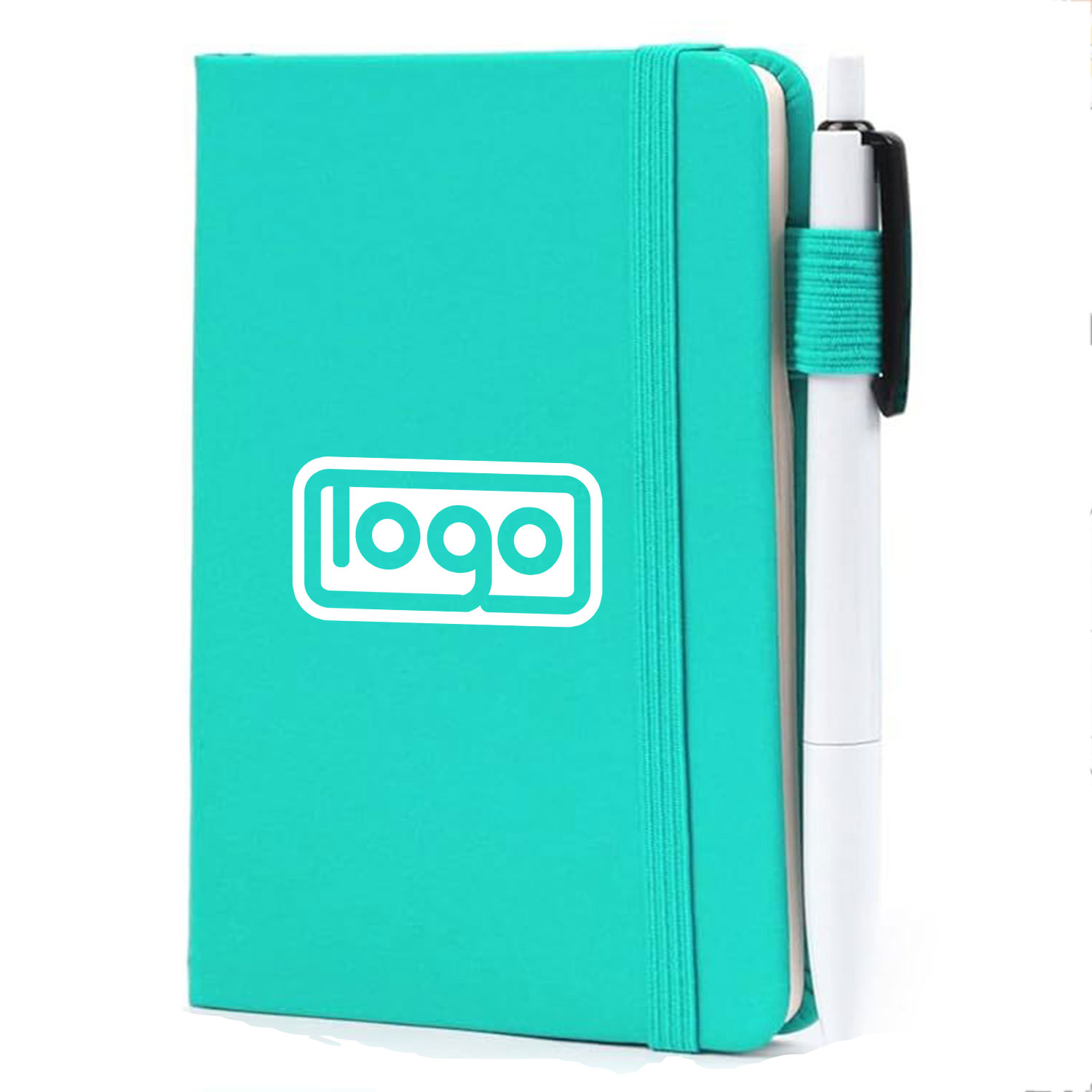 PU Leather A5 Elastic Closure Notebook w/ Pen 2