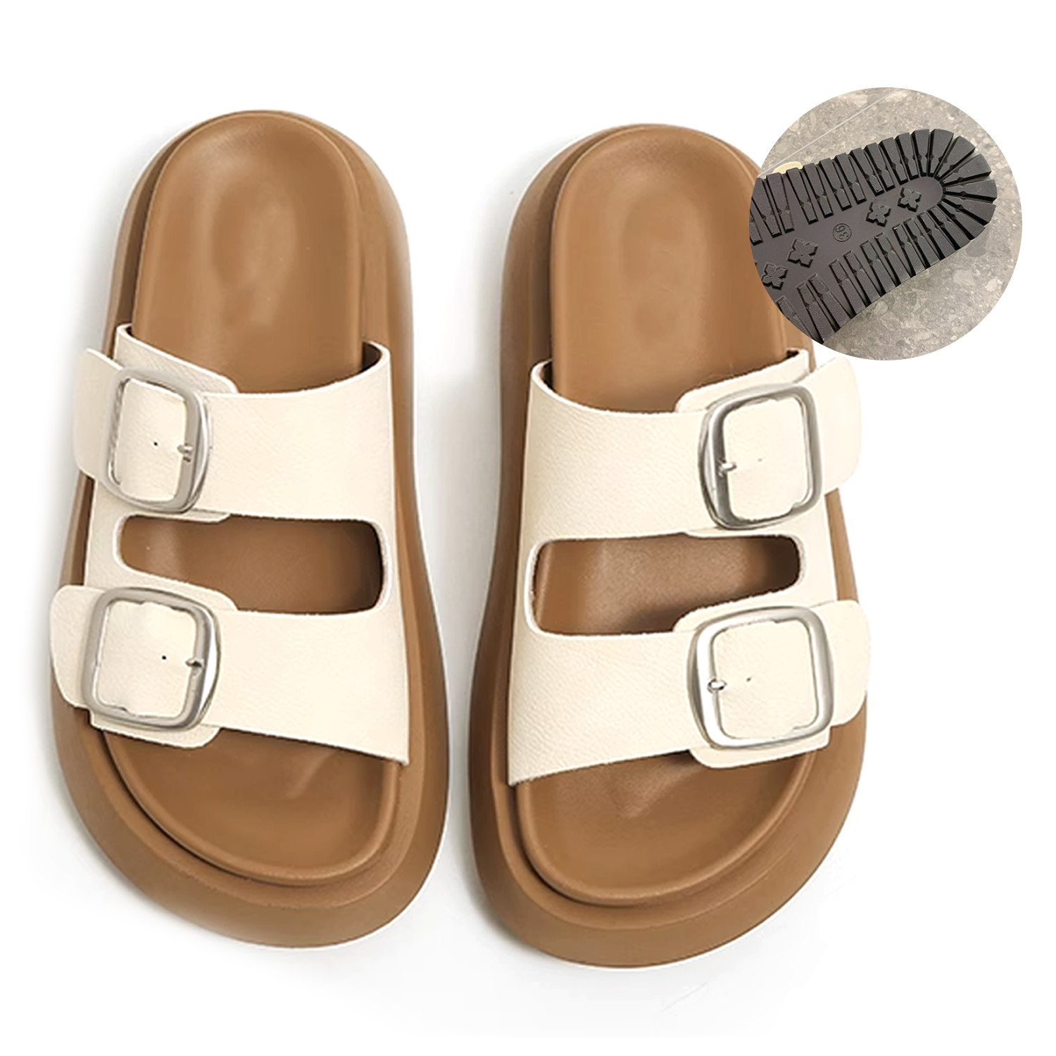 Women's fashionable casual beach one line slippers 7