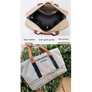 Shoulder Bag With Shoe Separation Oxford Cloth Fitness Bag 3