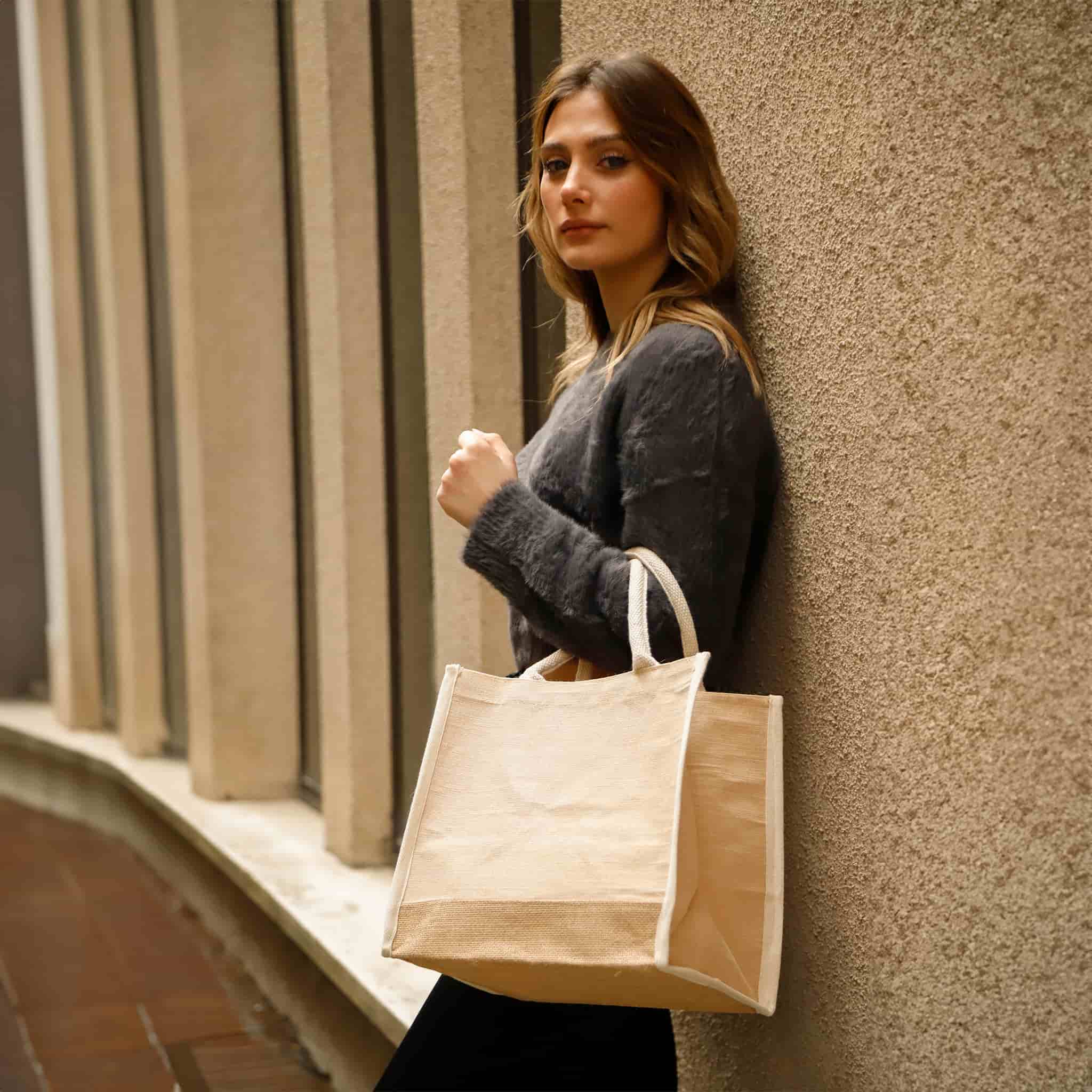 Juco Square Tote Bag, custom tote bag with logo imprint 26