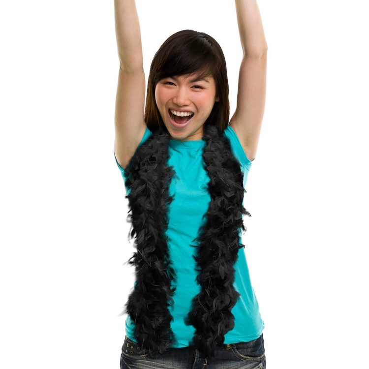 Black Adult Size Feather Boa