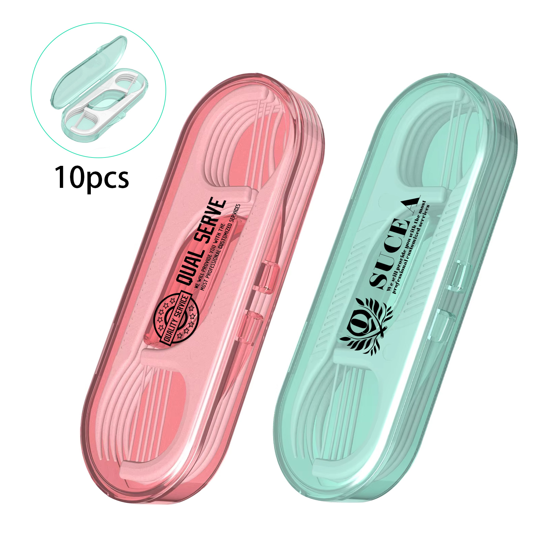 Disposible Mini 10 Pack Dental Floss Case 4