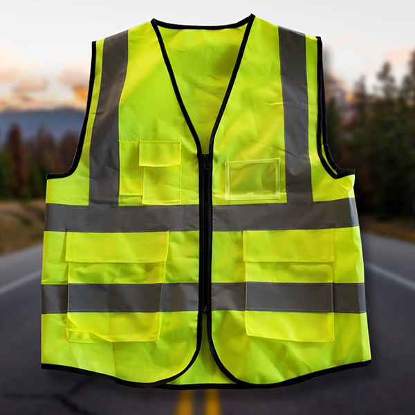 5 Pockets Polyester High Visibility Safety Reflective Vest 2