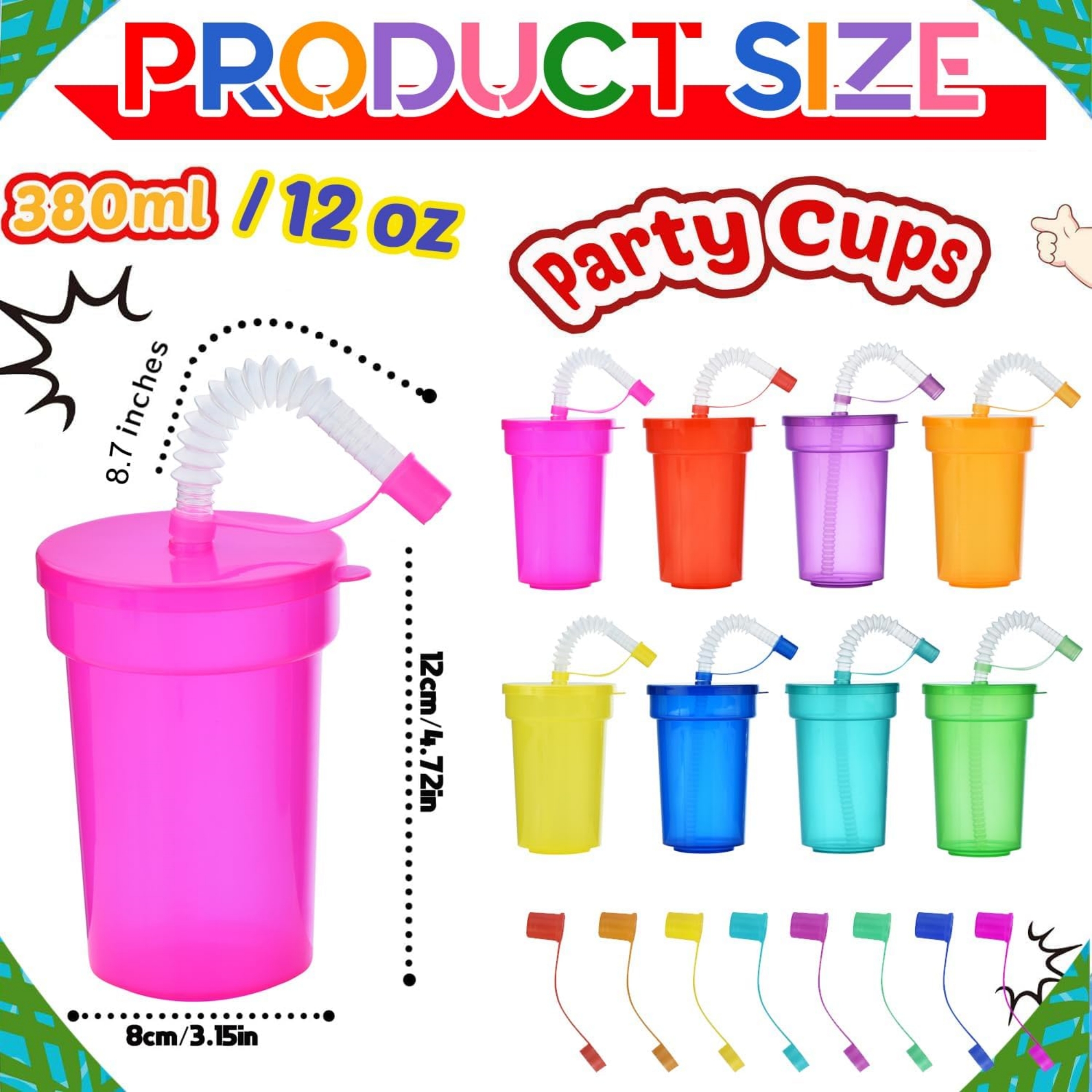 Neon Sipper Cups 5