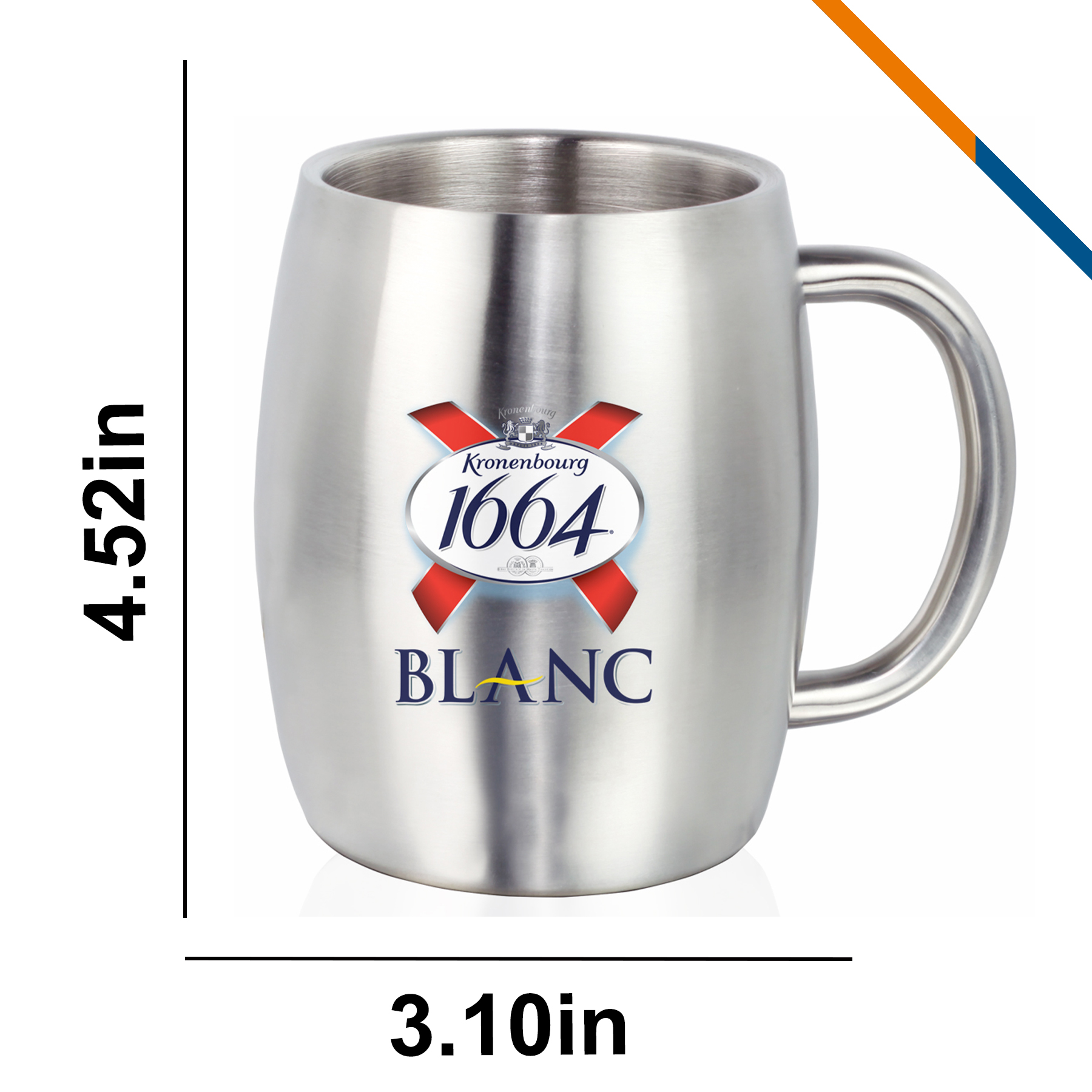 Cylin Stainless Steel Mug - 14 OZ. 2