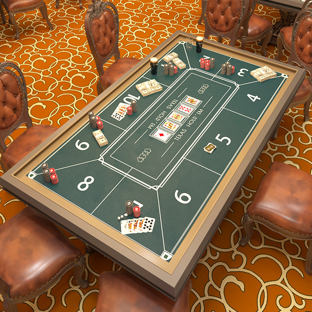 70 x 35" Professional Poker Mat 10 Players w/Carrying Bag to Play Cards, Poker Games, Blackjack, Cas 1