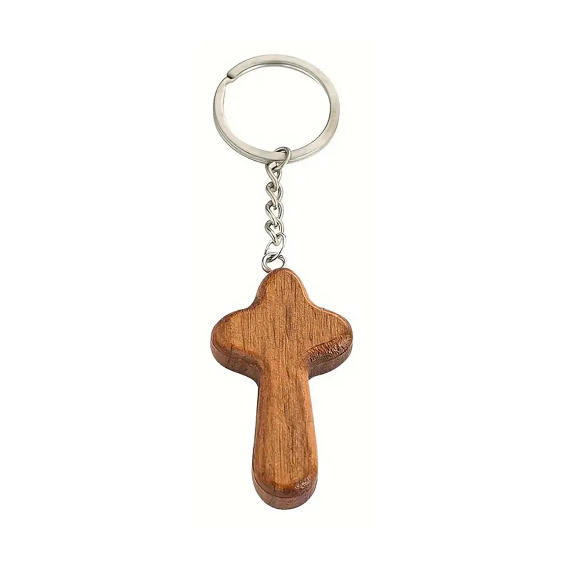Wooden Cross Keychain 3