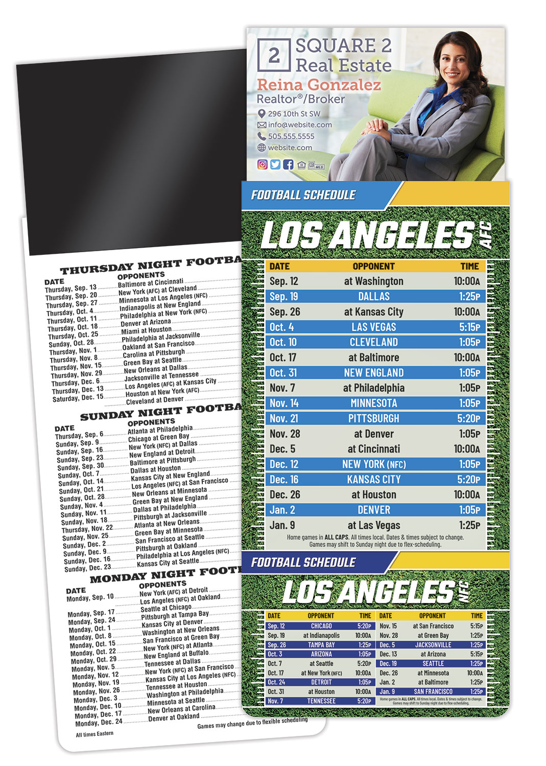 Magna-Card Business Card Magnet Football Schedules (3.5x9) 1