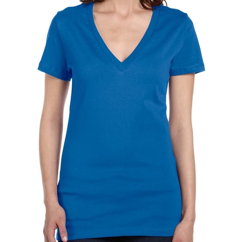 Bella Ladies Jersey Short-Sleeve Deep V-Neck T-Shirt 5