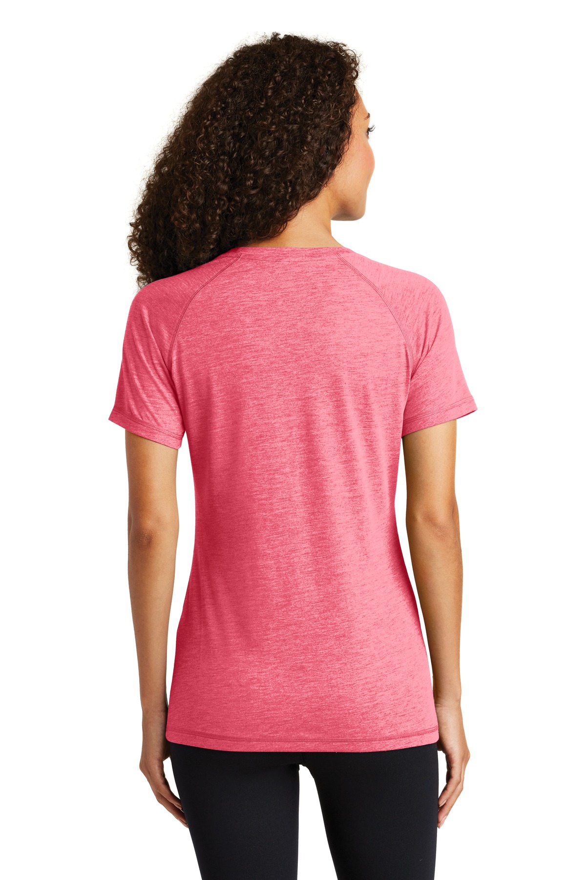 Sport-Tek Women's PosiCharge Tri-Blend Wicking Scoop Neck Raglan Tee. LST400 64