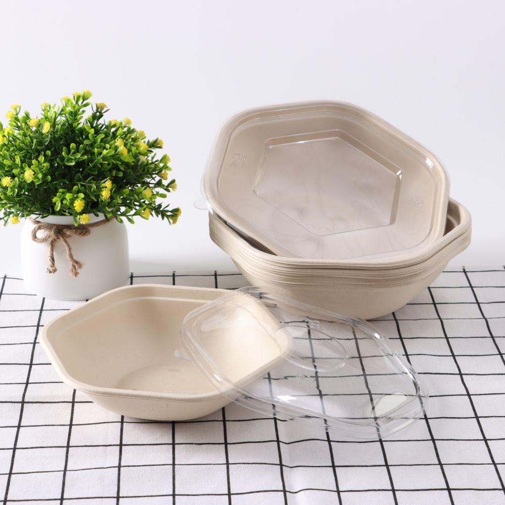 Disposable Biodegradable Six-sided Bowl 6