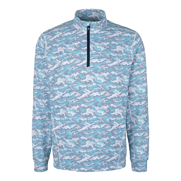 Cutter and Buck Men's Traverse Camo Print Quarter Zip Pullover 2