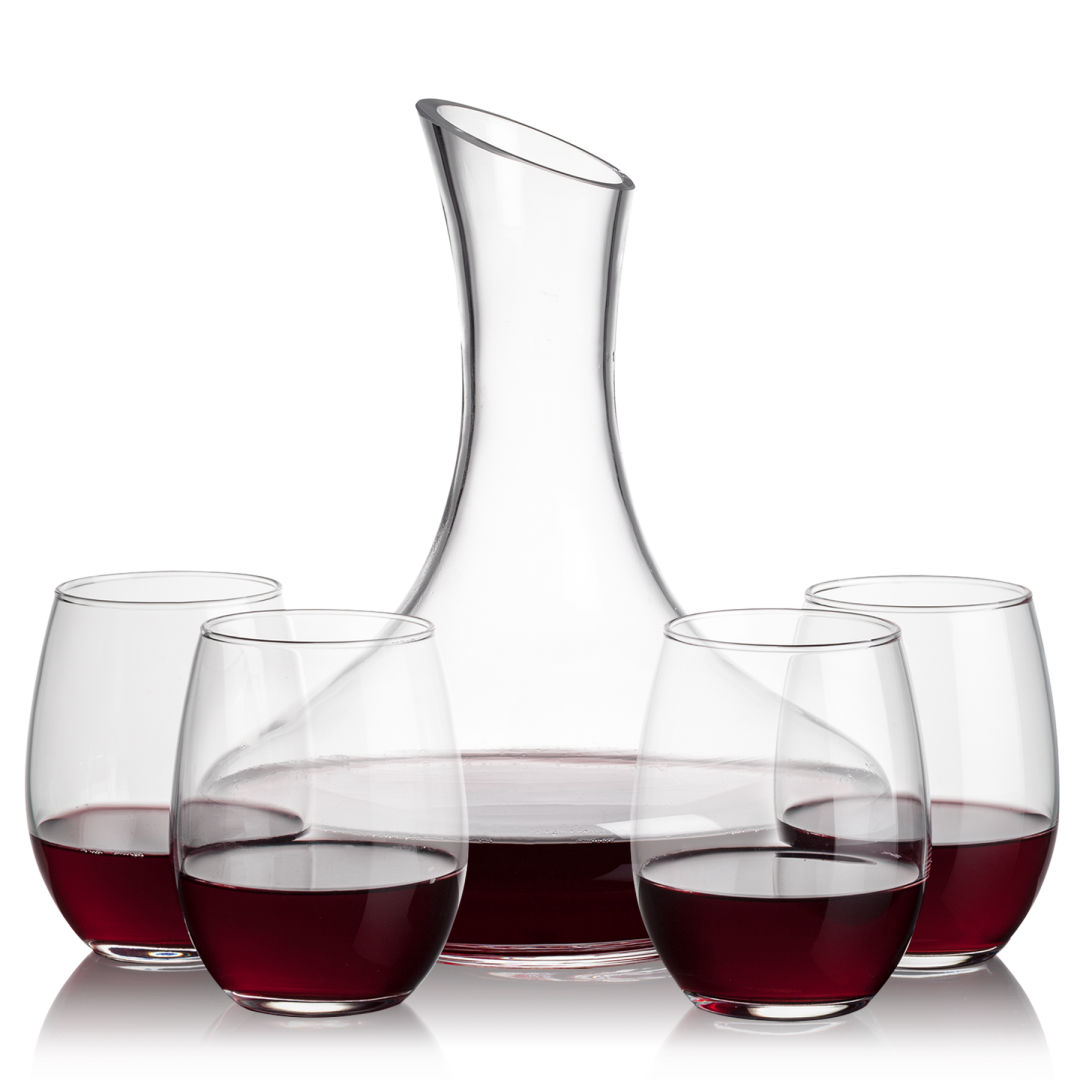 Kanata Carafe & Stanford Stemless Wine 2