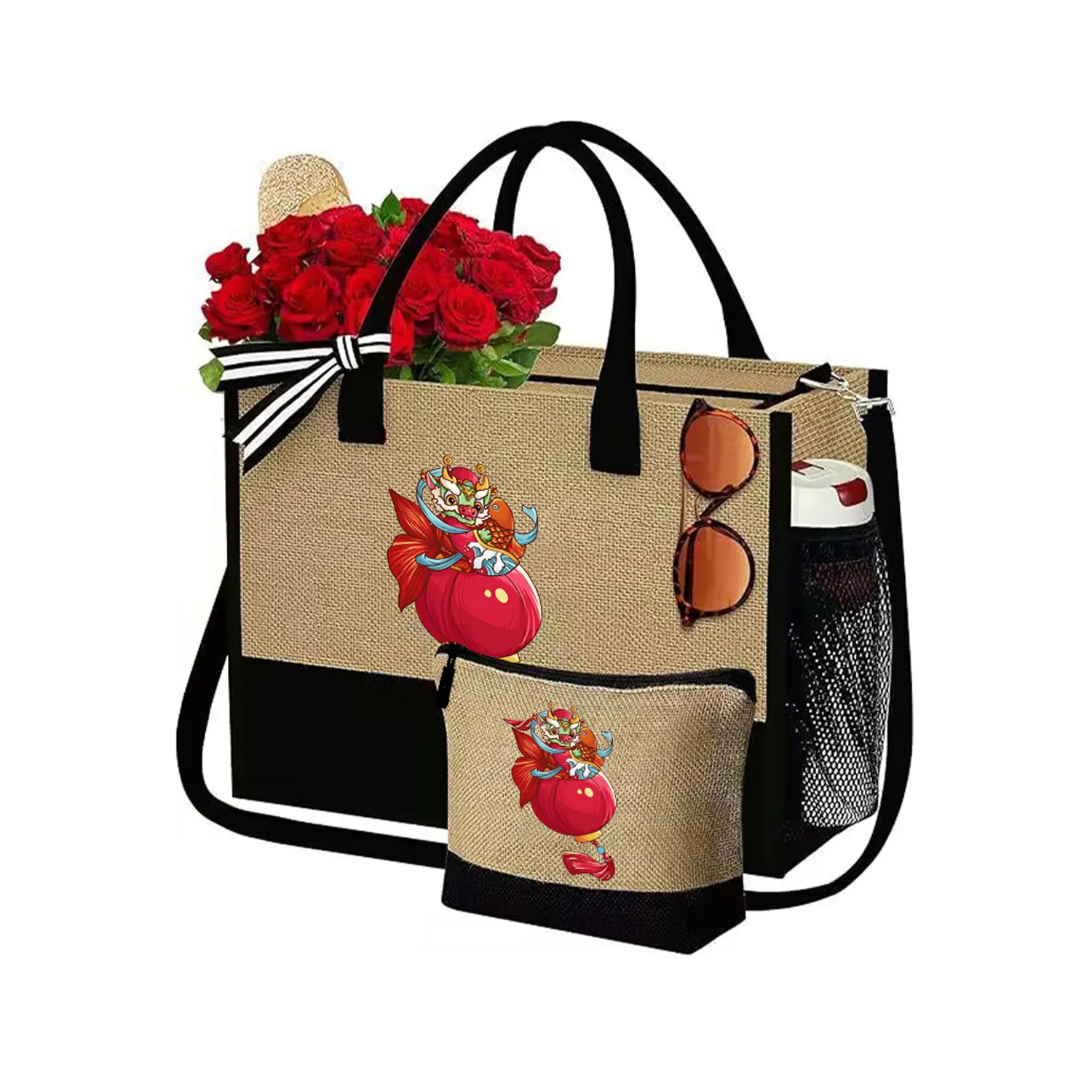 Jute Tote Bag, custom tote bag with logo imprint 3