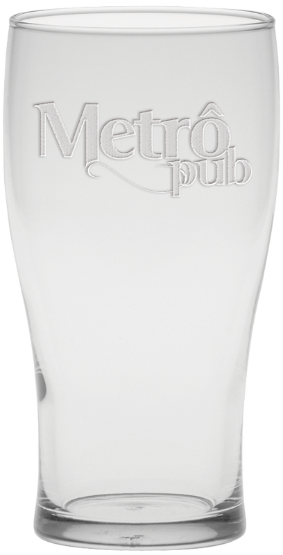 16 oz. Pub Glass - Deep Etched 4