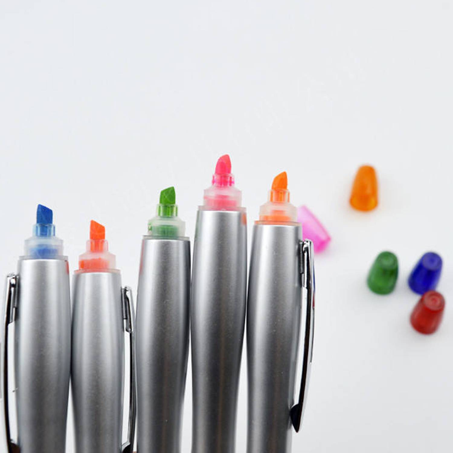 Dual purpose ballpoint pen+highlighter pen 4