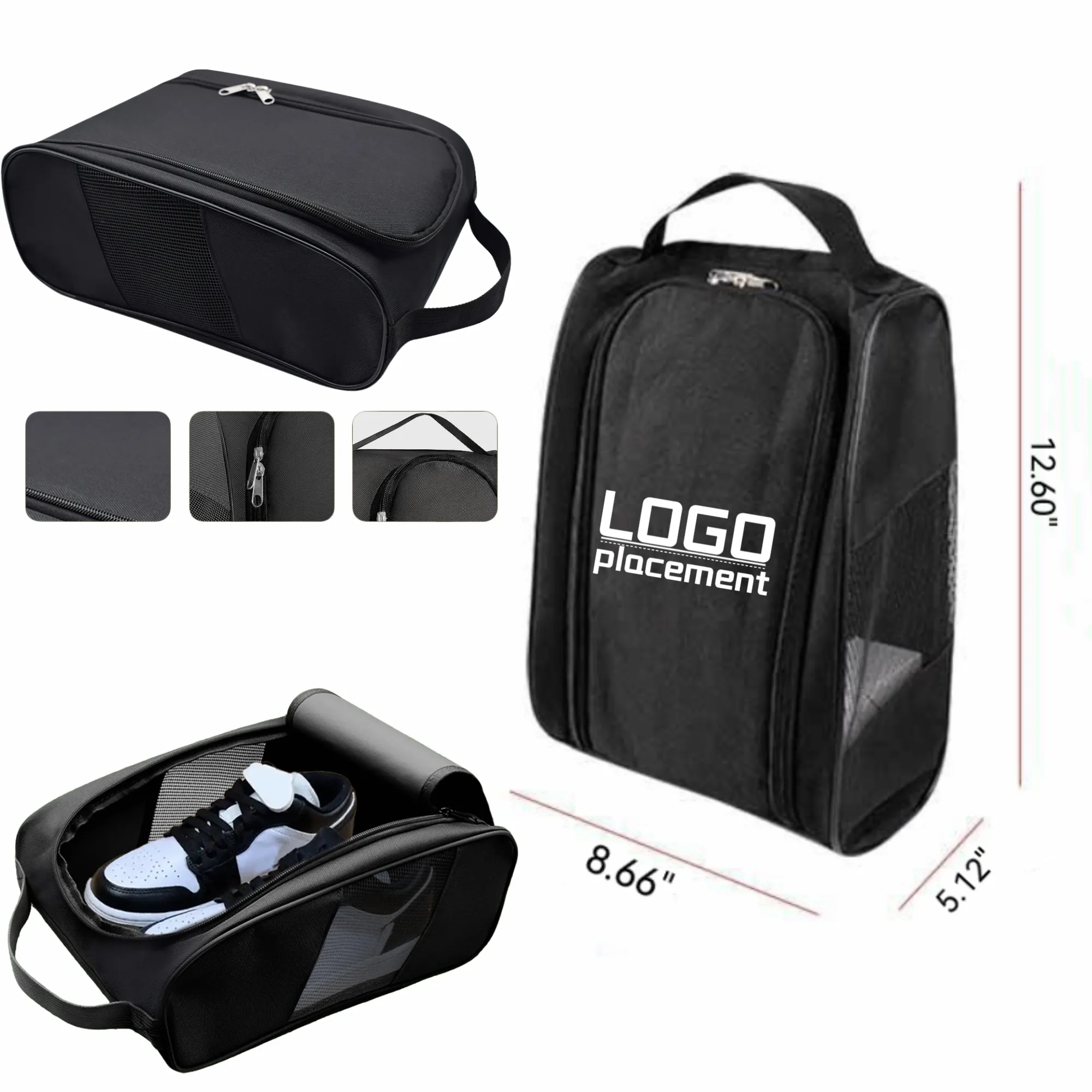 Golf Shoe Bag, Breathable Mesh Footwear Storage Pouch 1