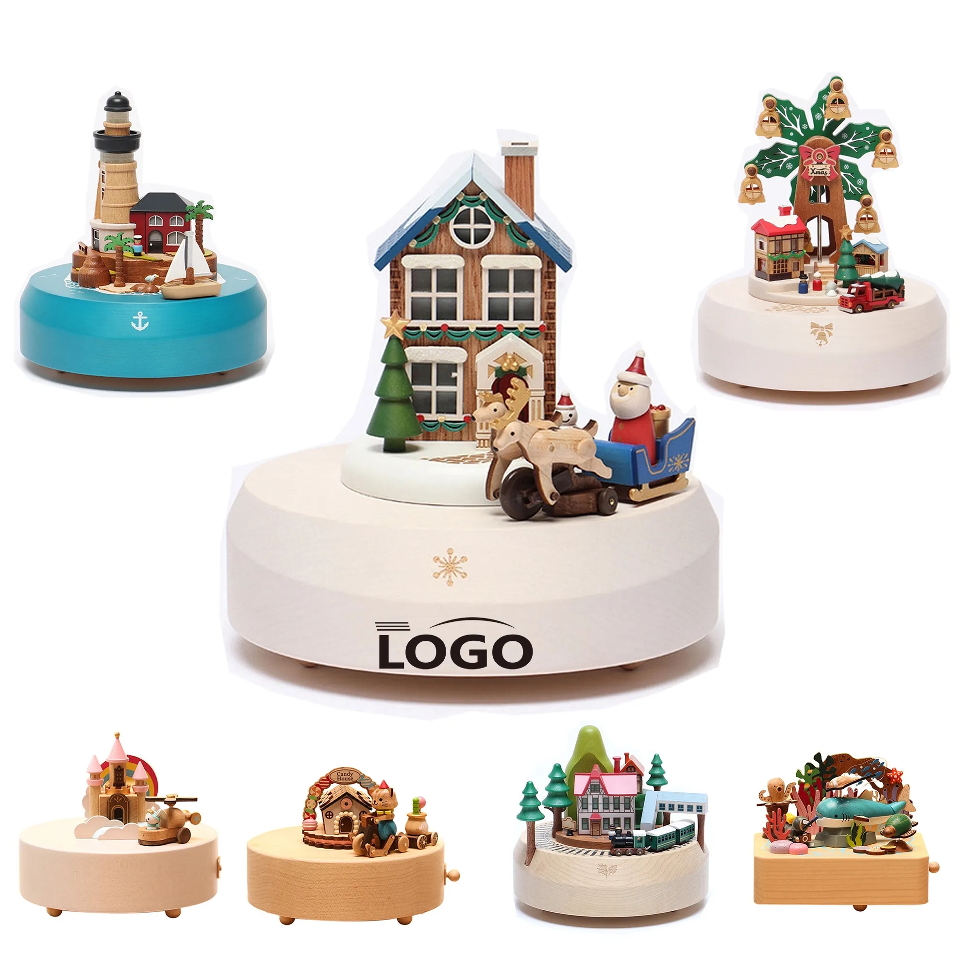 Christmas Gift Wooden Music Box MOQ 1 2
