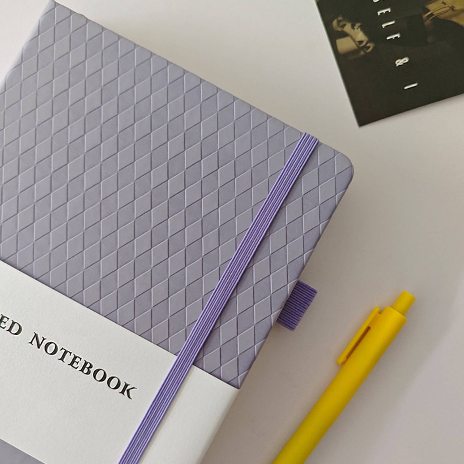 A5 PU Leather Diamond Pattern Notebook 14