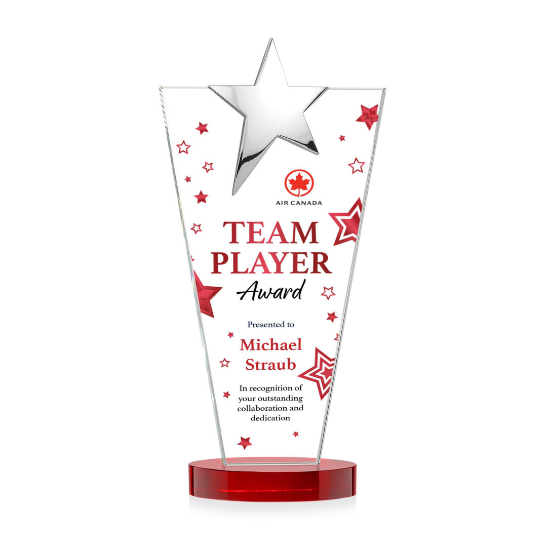 Mantella Chrome Star VividPrint™ Award - Red 6