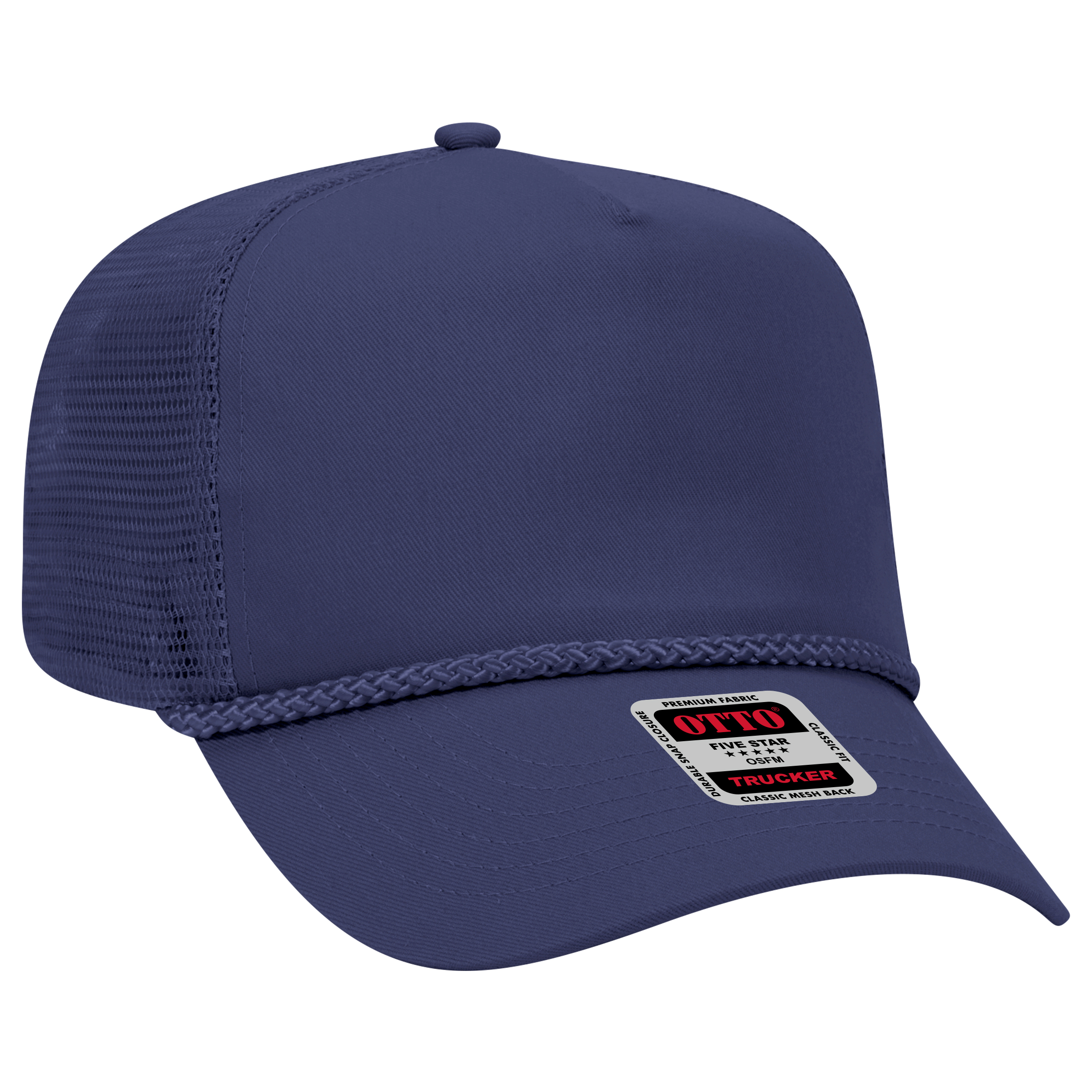 OTTO CAP® 5 Panel Mid Profile Mesh Back Trucker Hat 30