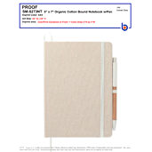 5" x 7" Organic Cotton Bound Notebook w/Pen 36