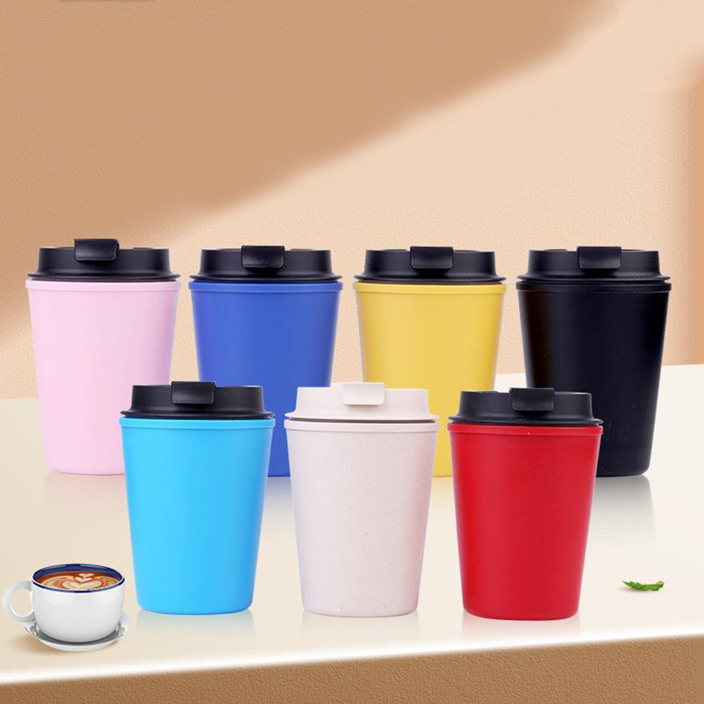 12 Oz Plastic Double Coffee Cup With Lid 2