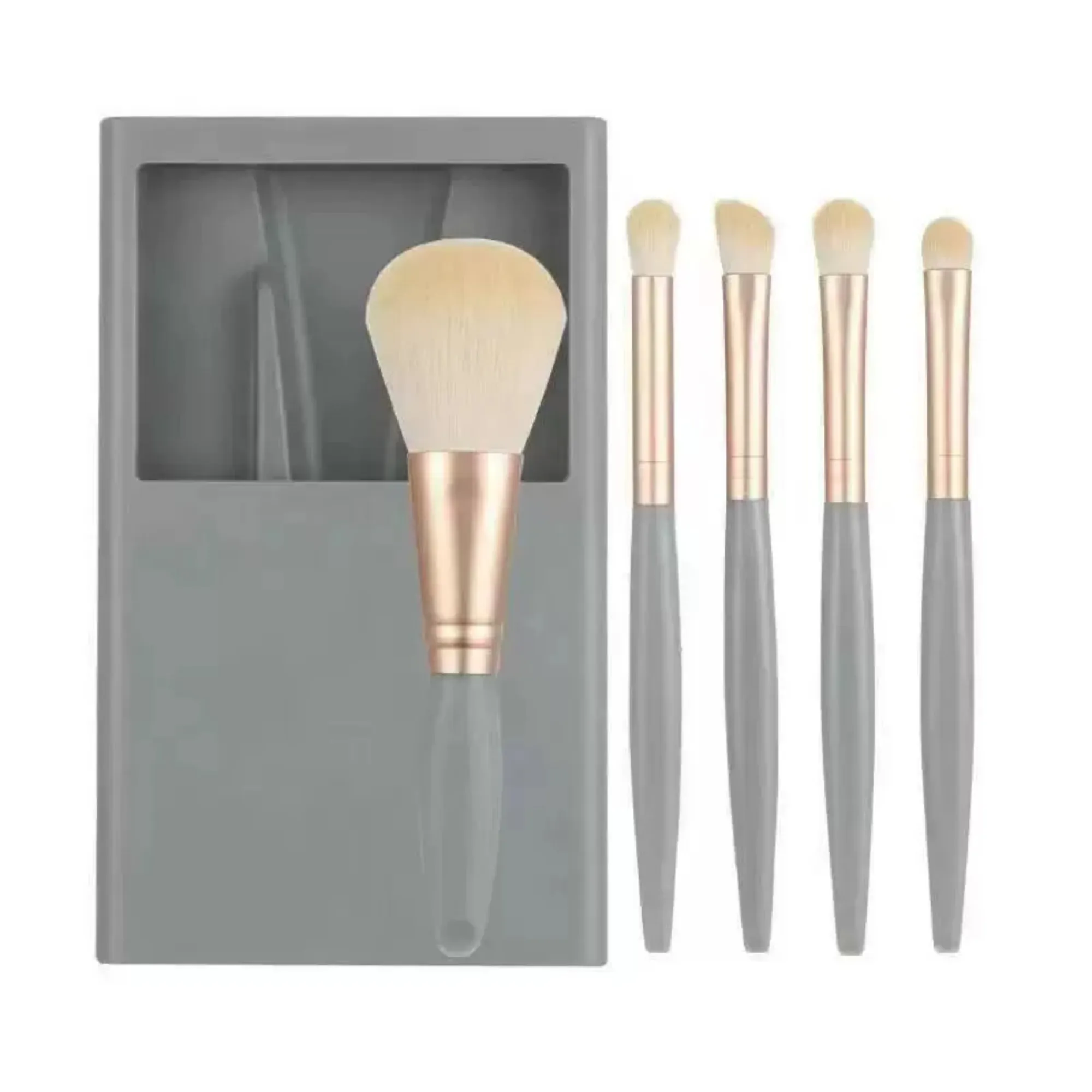 Five Makeup Brush Holder Box With Mirror 8