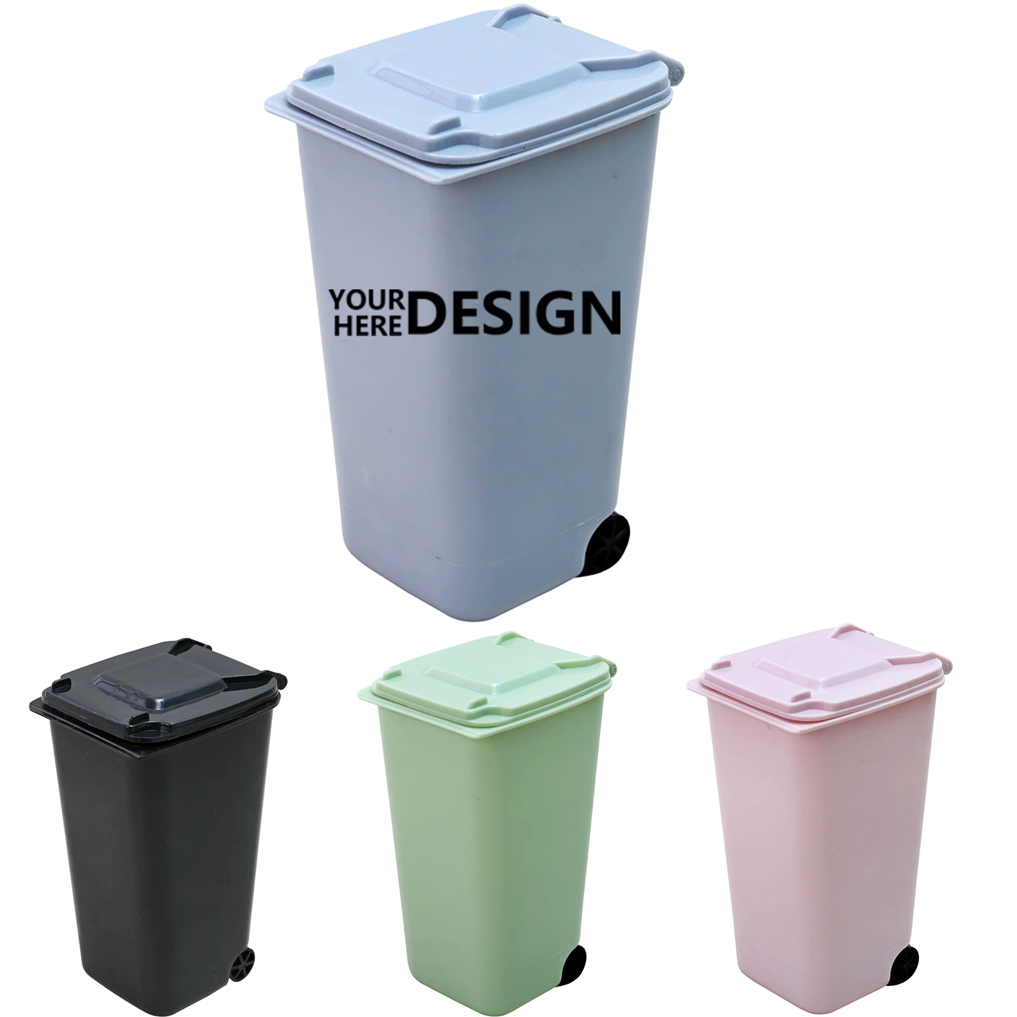 Compact Plastic Desk Waste Bin 2