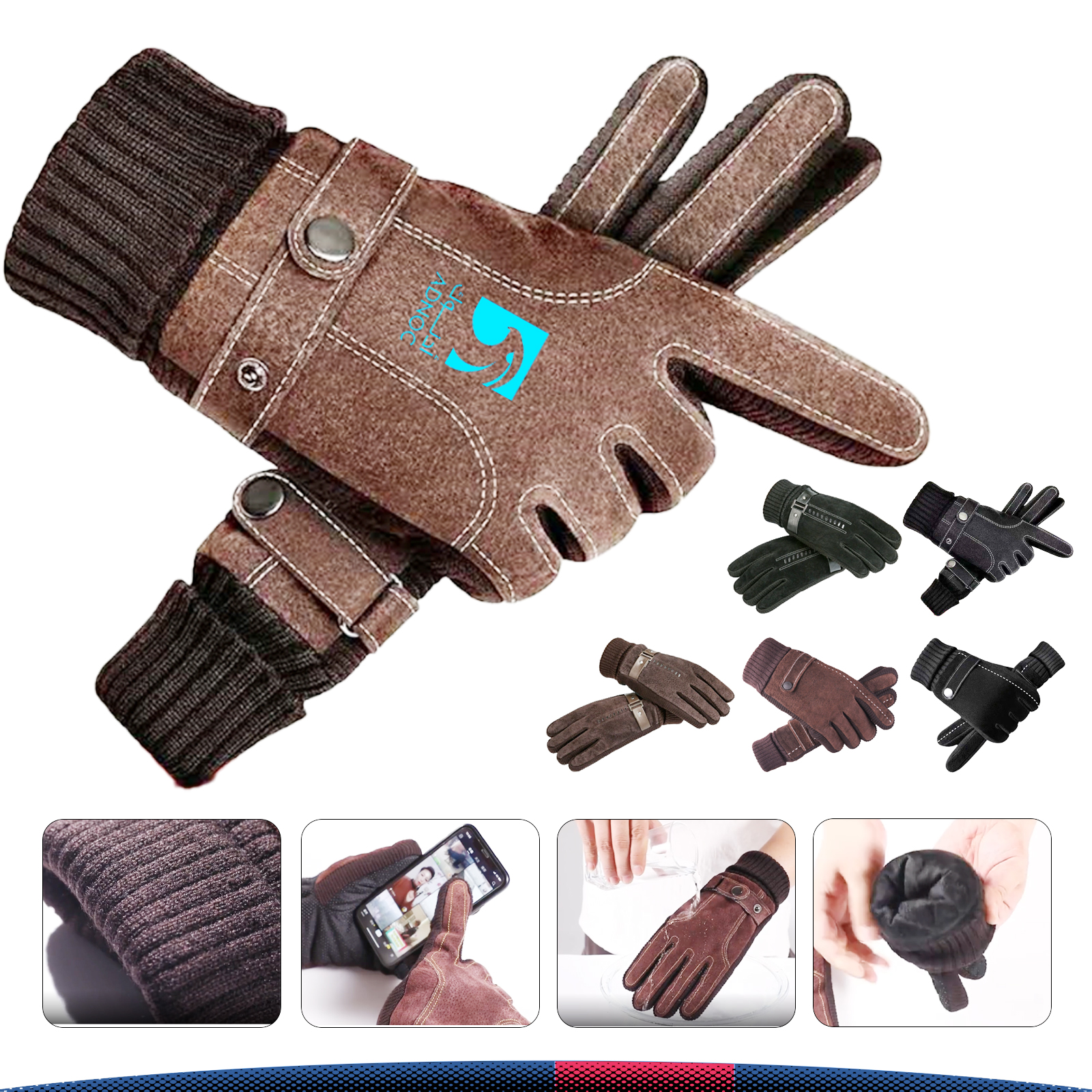 Pigskin Leather Gloves 6