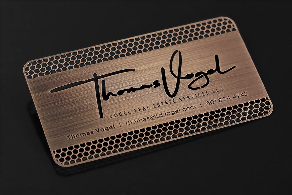 Copper Finish Metal Business Cards 5