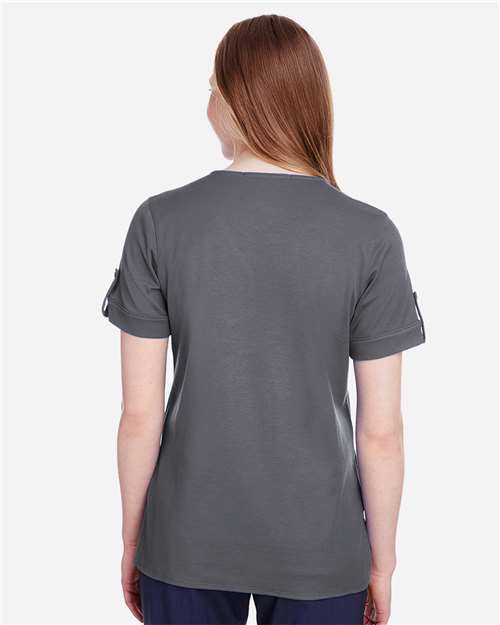 Women's CrownLux Performance® Plaited Rolled Sleeve Shirt - DG20WB 9