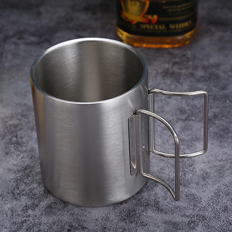 Custom 7.5 oz Double Walled Stainless Steel Camping Mugs 3
