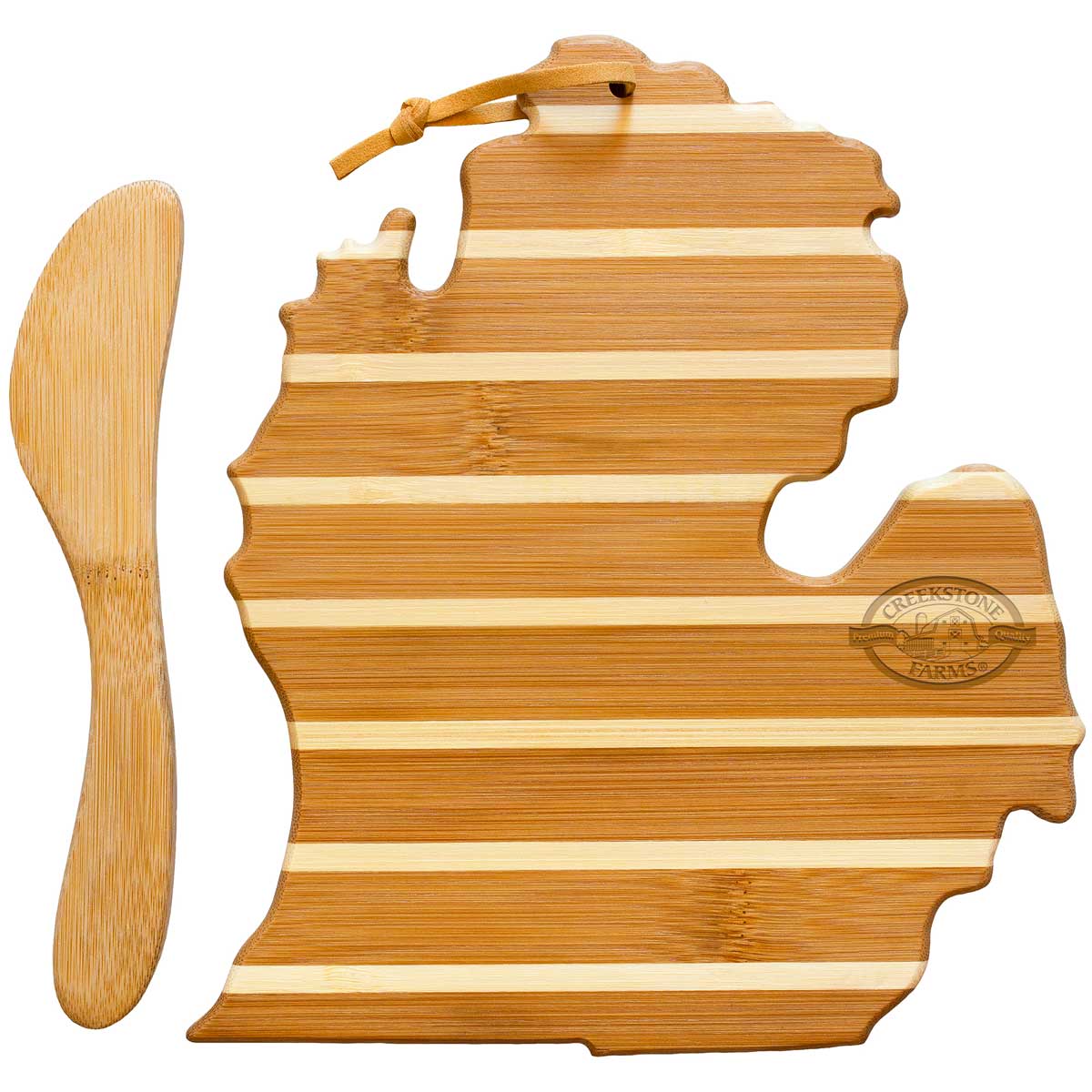 Michigan Charcuterie Board with Spreader Knife Gift Set